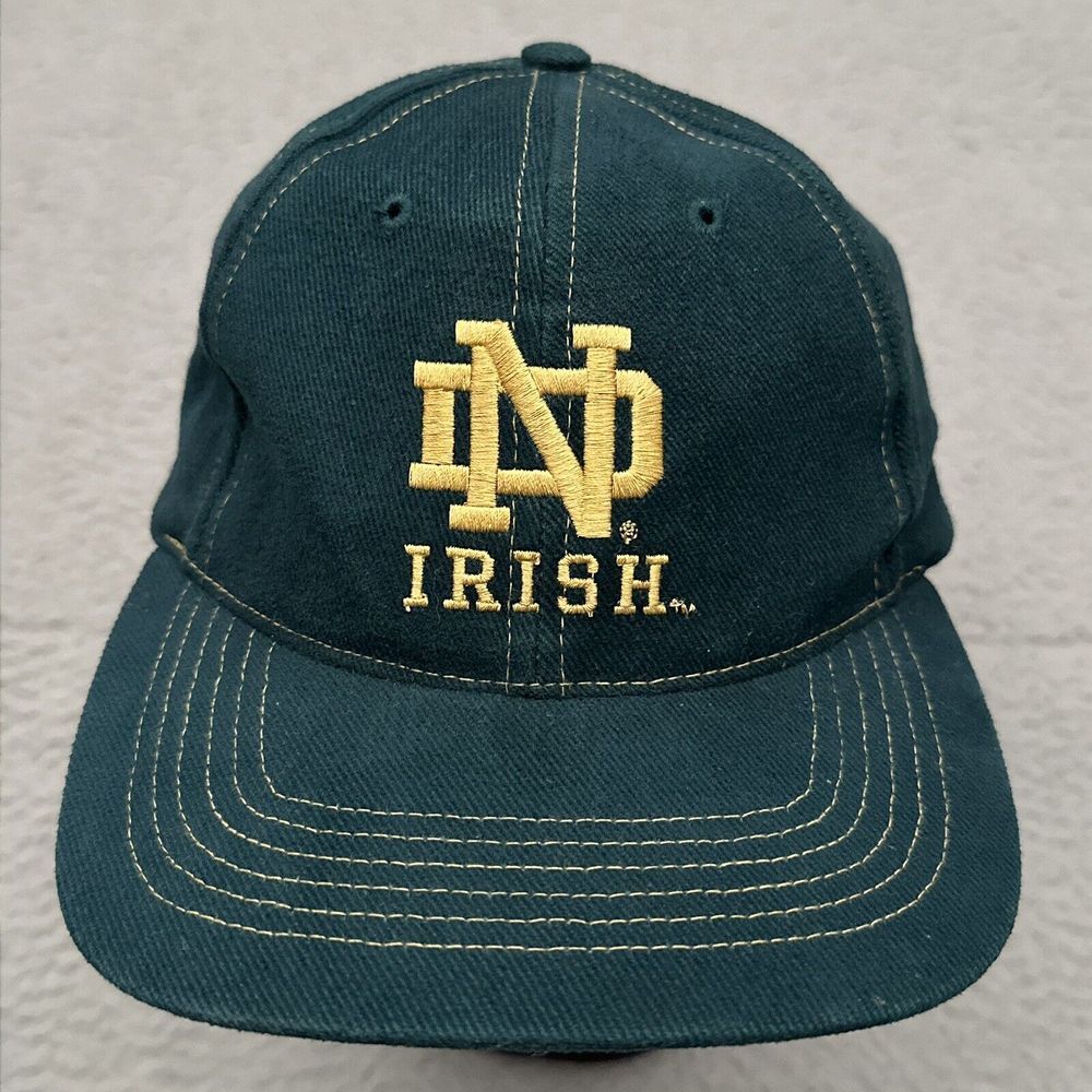 Vintage Twins Enterprise Notre Dame Fighting Irish Snapback Hat‎ Green One Size